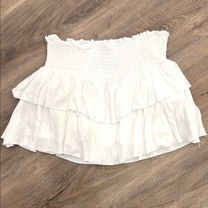 KatieJ NYC White Ruffled Girls Skirt